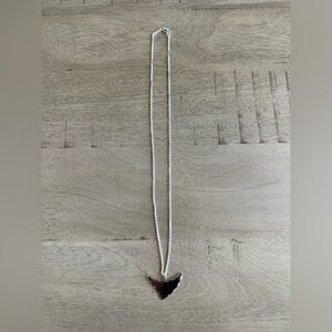 James Michelle Silver Shark Tooth Pendant Necklace